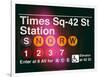 Subway Times Square - 42 Street Station - Subway Sign - Manhattan, New York City, USA-Philippe Hugonnard-Framed Art Print