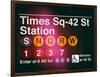 Subway Times Square - 42 Street Station - Subway Sign - Manhattan, New York City, USA-Philippe Hugonnard-Framed Art Print