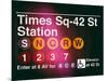 Subway Times Square - 42 Street Station - Subway Sign - Manhattan, New York City, USA-Philippe Hugonnard-Mounted Art Print