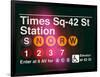 Subway Times Square - 42 Street Station - Subway Sign - Manhattan, New York City, USA-Philippe Hugonnard-Framed Art Print