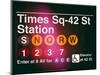 Subway Times Square - 42 Street Station - Subway Sign - Manhattan, New York City, USA-Philippe Hugonnard-Mounted Art Print