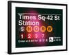 Subway Times Square - 42 Street Station - Subway Sign - Manhattan, New York City, USA-Philippe Hugonnard-Framed Art Print