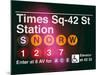 Subway Times Square - 42 Street Station - Subway Sign - Manhattan, New York City, USA-Philippe Hugonnard-Mounted Art Print