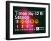 Subway Times Square - 42 Street Station - Subway Sign - Manhattan, New York City, USA-Philippe Hugonnard-Framed Art Print