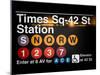 Subway Times Square - 42 Street Station - Subway Sign - Manhattan, New York City, USA-Philippe Hugonnard-Mounted Art Print