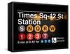 Subway Times Square - 42 Street Station - Subway Sign - Manhattan, New York City, USA-Philippe Hugonnard-Framed Stretched Canvas