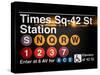 Subway Times Square - 42 Street Station - Subway Sign - Manhattan, New York City, USA-Philippe Hugonnard-Stretched Canvas