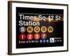 Subway Times Square - 42 Street Station - Subway Sign - Manhattan, New York City, USA-Philippe Hugonnard-Framed Art Print