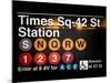 Subway Times Square - 42 Street Station - Subway Sign - Manhattan, New York City, USA-Philippe Hugonnard-Mounted Art Print