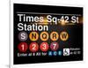 Subway Times Square - 42 Street Station - Subway Sign - Manhattan, New York City, USA-Philippe Hugonnard-Framed Art Print