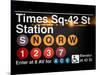 Subway Times Square - 42 Street Station - Subway Sign - Manhattan, New York City, USA-Philippe Hugonnard-Mounted Art Print