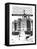 Succeed-null-Framed Stretched Canvas