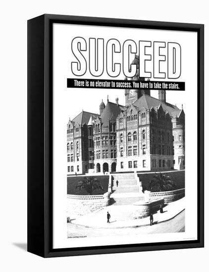 Succeed-null-Framed Stretched Canvas