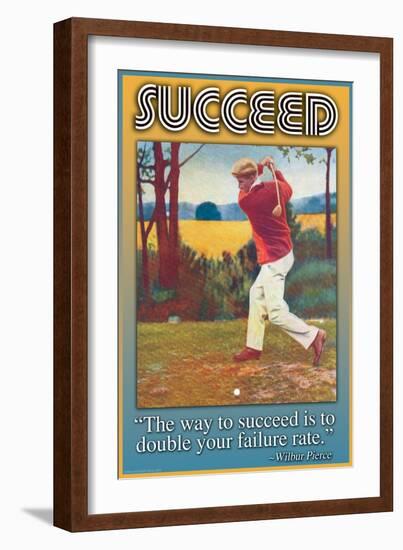 Succeed-null-Framed Art Print