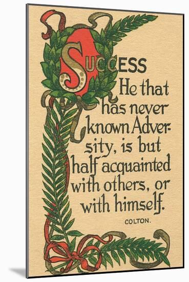 Success, Colton Quote-null-Mounted Art Print