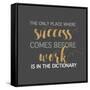 Success Comes Before Work-Bella Dos Santos-Framed Stretched Canvas