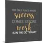 Success Comes Before Work-Bella Dos Santos-Mounted Art Print