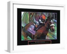 Success - Horse Race Jockey-Bill Hall-Framed Art Print