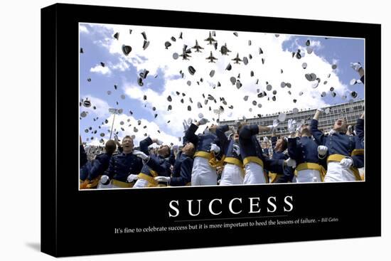 Success: Inspirational Quote and Motivational Poster-null-Stretched Canvas