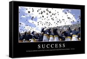 Success: Inspirational Quote and Motivational Poster-null-Framed Stretched Canvas