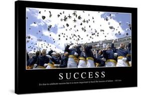 Success: Inspirational Quote and Motivational Poster-null-Stretched Canvas