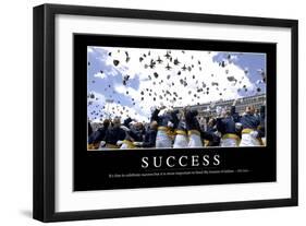 Success: Inspirational Quote and Motivational Poster-null-Framed Premium Photographic Print