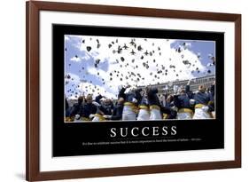 Success: Inspirational Quote and Motivational Poster-null-Framed Photographic Print