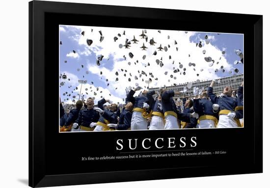 Success: Inspirational Quote and Motivational Poster-null-Framed Photographic Print