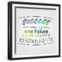 Success is the Ability to Go from One Failure to Another-maxmitzu-Framed Art Print