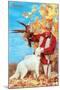 Success, Man with Dead Pheasant and Hunting Dog-null-Mounted Art Print