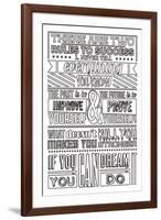 Success Set White-Vintage Vector Studio-Framed Premium Giclee Print