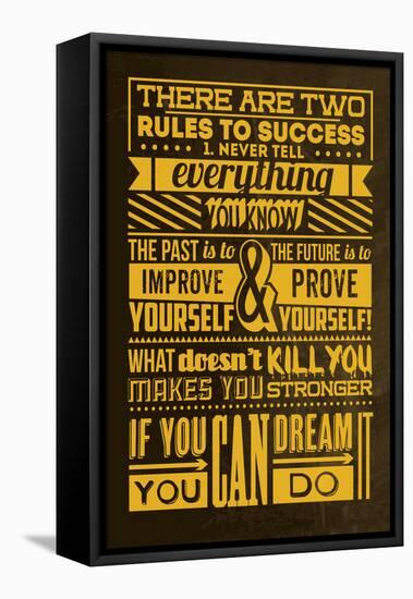 Success Set Yellow-Lorand Okos-Framed Stretched Canvas