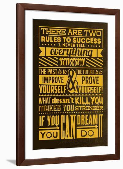 Success Set Yellow-Lorand Okos-Framed Premium Giclee Print