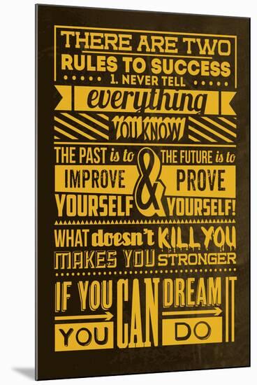 Success Set Yellow-Lorand Okos-Mounted Premium Giclee Print