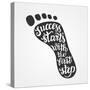 'Success Starts with the First Step' Lettering-Victoria Gripas-Stretched Canvas