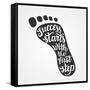 'Success Starts with the First Step' Lettering-Victoria Gripas-Framed Stretched Canvas