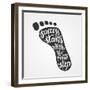 'Success Starts with the First Step' Lettering-Victoria Gripas-Framed Art Print