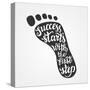 'Success Starts with the First Step' Lettering-Victoria Gripas-Stretched Canvas