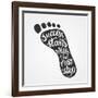 'Success Starts with the First Step' Lettering-Victoria Gripas-Framed Art Print