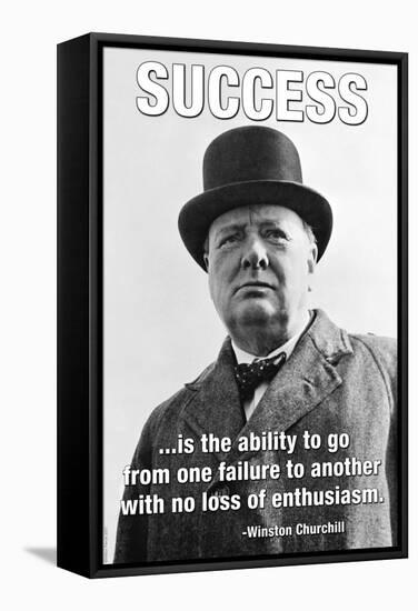 Success-null-Framed Stretched Canvas