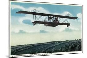 Successful Practice Flight over a Aviation Field-Lantern Press-Mounted Art Print