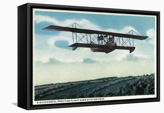 Successful Practice Flight over a Aviation Field-Lantern Press-Framed Stretched Canvas