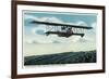 Successful Practice Flight over a Aviation Field-Lantern Press-Framed Premium Giclee Print