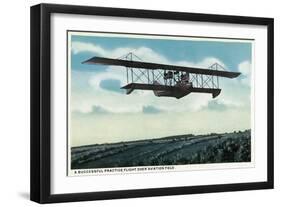 Successful Practice Flight over a Aviation Field-Lantern Press-Framed Art Print