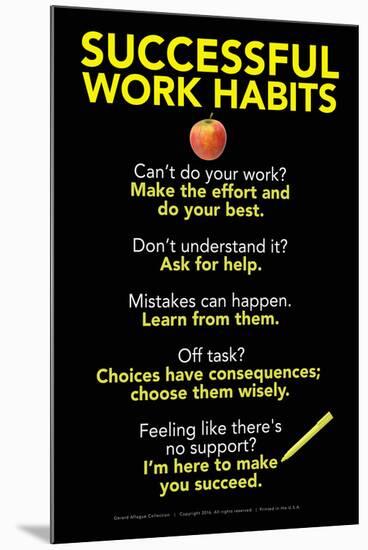 Successful Work Habits-Gerard Aflague Collection-Mounted Poster