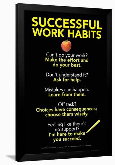 Successful Work Habits-Gerard Aflague Collection-Framed Poster