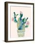 Succulent In Teal B-Boho Hue Studio-Framed Art Print