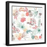 Succulent Plants Seamless Pattern Background-Alisa Foytik-Framed Art Print