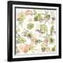 Succulent Plants Seamless Pattern Background-Alisa Foytik-Framed Art Print