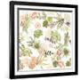 Succulent Plants Seamless Pattern Background-Alisa Foytik-Framed Art Print